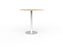 Knight's Polo Bar Leaner Table, White Frame, 800mm Square Atlantic Oak Top KG_POLOBL8SQWAO