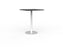 Knight's Polo Bar Leaner Table, White Frame, 800mm Square Black Top KG_POLOBL8SQWBL
