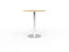Knight's Polo Bar Leaner Table, White Frame, 900mm Round Atlantic Oak Top KG_POLOBL9RWAO