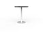 Knight's Polo Bar Leaner Table, White Frame, 900mm Round Black Top KG_POLOBL9RWBL