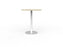 Knight's Polo Bar Leaner Table, White Frame, 900mm Round Nordic Maple Top KG_POLOBL9RWNM