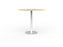 Knight's Polo Bar Leaner Table, White Frame, 900mm Square Atlantic Oak Top KG_POLOBL9SQWAO