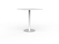 Knight's Polo Bar Leaner Table, White Frame, 900mm Square White Top KG_POLOBL9SQWW