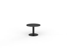Knight's Polo Coffee Table, Black Frame, 600mm Round Black Top KG_POLOCT6RBBL