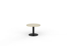 Knight's Polo Coffee Table, Black Frame, 600mm Round Nordic Maple Top KG_POLOCT6RBNM