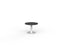 Knight's Polo Coffee Table, White Frame, 600mm Round Black Top KG_POLOCT6RWBL