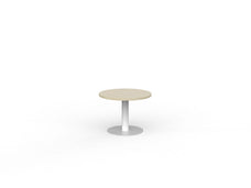 Knight's Polo Coffee Table, White Frame, 600mm Round Nordic Maple Top KG_POLOCT6RWNM