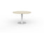 Knight's Polo Meeting Table 1200mm Round, White Frame, Nordic Maple Top KG_POLO_W_NM