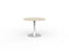 Knight's Polo Meeting Table 900mm Round, White Frame, Nordic Maple Top KG_POLO9_W_NM