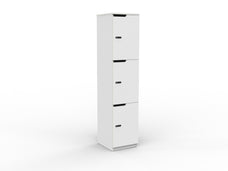 Knight's Smart Cubit 3 Door Lockable Locker, White KG_CBLOCKER40_3_W
