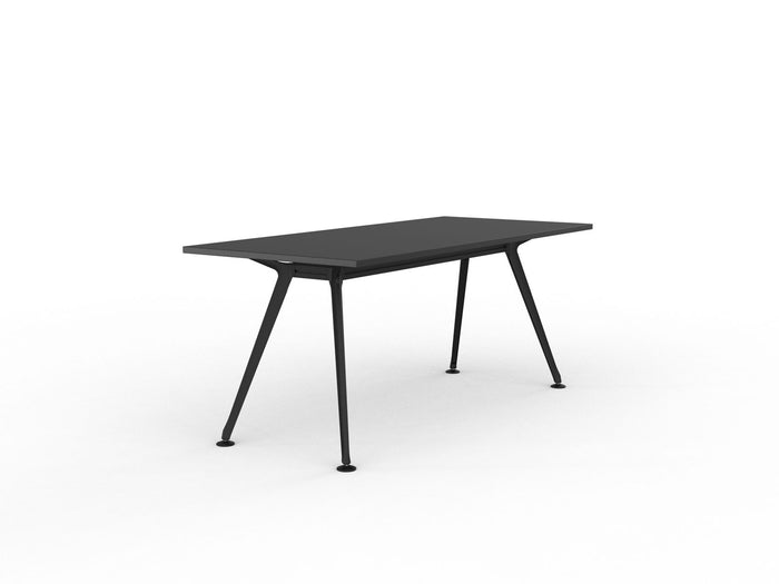 Knight's Team Boardroom Table 1800mm x 800mm, Rectangle, Black Frame (Choice of Worktop Colours) Black KG_TMBD188_B_BL