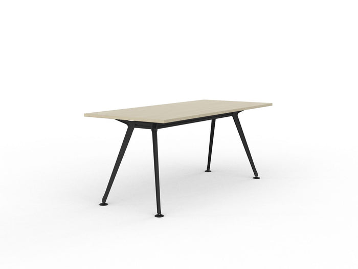 Knight's Team Boardroom Table 1800mm x 800mm, Rectangle, Black Frame (Choice of Worktop Colours) Nordic Maple KG_TMBD188_B_NM