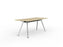 Knight's Team Boardroom Table 1800mm x 800mm, Rectangle, Chrome Frame (Choice of Worktop Colours) Atlantic Oak KG_TMBD188_PA_AO