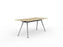 Knight's Team Boardroom Table 1800mm x 800mm, Rectangle, Silver Frame (Choice of Worktop Colours) Atlantic Oak KG_TMBD188_S_AO