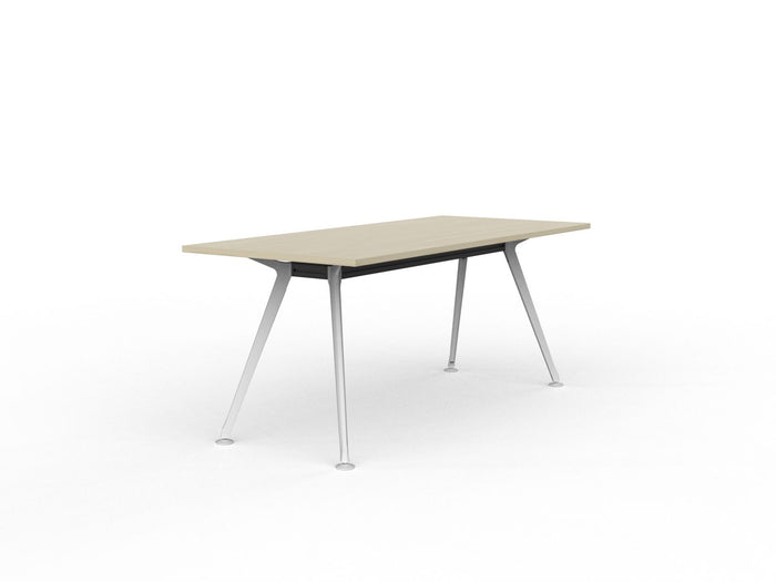 Knight's Team Boardroom Table 1800mm x 800mm, Rectangle, White Frame (Choice of Worktop Colours) Nordic Maple KG_TMBD188_W_NM