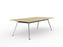Knight's Team Boardroom Table 2400mm x 1200mm, Rectangle, Chrome Frame (Choice of Worktop Colours) Atlantic Oak KG_TMBD2412_PA_AO