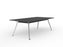 Knight's Team Boardroom Table 2400mm x 1200mm, Rectangle, Chrome Frame (Choice of Worktop Colours) Black KG_TMBD2412_PA_BL