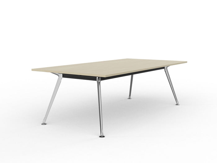 Knight's Team Boardroom Table 2400mm x 1200mm, Rectangle, Chrome Frame (Choice of Worktop Colours) Nordic Maple KG_TMBD2412_PA_NM