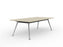 Knight's Team Boardroom Table 2400mm x 1200mm, Rectangle, Silver Frame (Choice of Worktop Colours) Nordic Maple KG_TMBD2412_S_NM