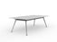 Knight's Team Boardroom Table 2400mm x 1200mm, Rectangle, Silver Frame (Choice of Worktop Colours) White KG_TMBD2412_S_W