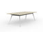 Knight's Team Boardroom Table 2400mm x 1200mm, Rectangle, White Frame (Choice of Worktop Colours) Nordic Maple KG_TMBD2412_W_NM