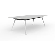 Knight's Team Boardroom Table 2400mm x 1200mm, Rectangle, White Frame (Choice of Worktop Colours) White KG_TMBD2412_W_W