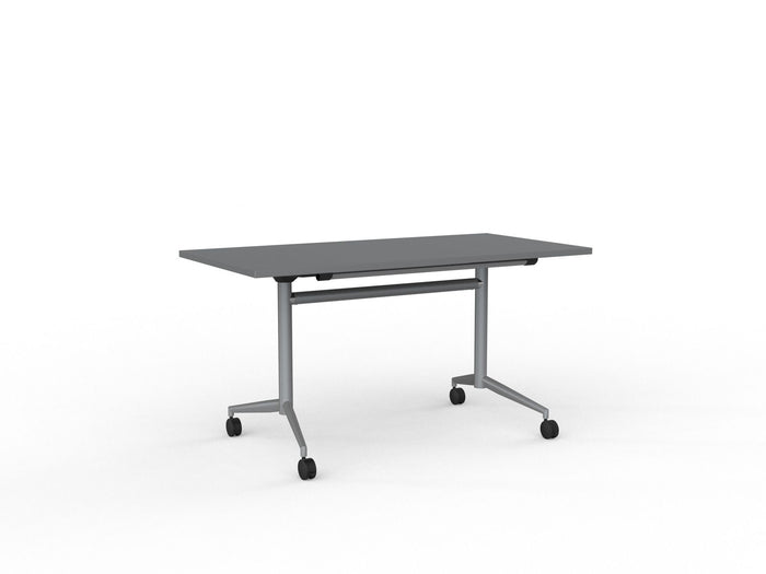 Knight's Team Flip Table 1400mm x 700mm, Rectangle, Silver Frame (Choice of Worktop Colours) Silver KG_TMFLIP147S_S