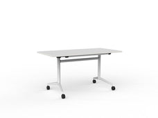 Knight's Team Flip Table 1400mm x 700mm, Rectangle, White Frame (Choice of Worktop Colours) White KG_TMFLIP147W_W