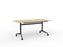 Knight's Team Flip Table 1600mm x 800mm, Rectangle, Black Frame (Choice of Worktop Colours) Atlantic Oak KG_TMFLIP168B_AO