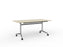 Knight's Team Flip Table 1600mm x 800mm, Rectangle, Chrome Frame (Choice of Worktop Colours) Nordic Maple KG_TMFLIP168C_NM