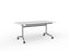 Knight's Team Flip Table 1600mm x 800mm, Rectangle, Chrome Frame (Choice of Worktop Colours) White KG_TMFLIP168C_W
