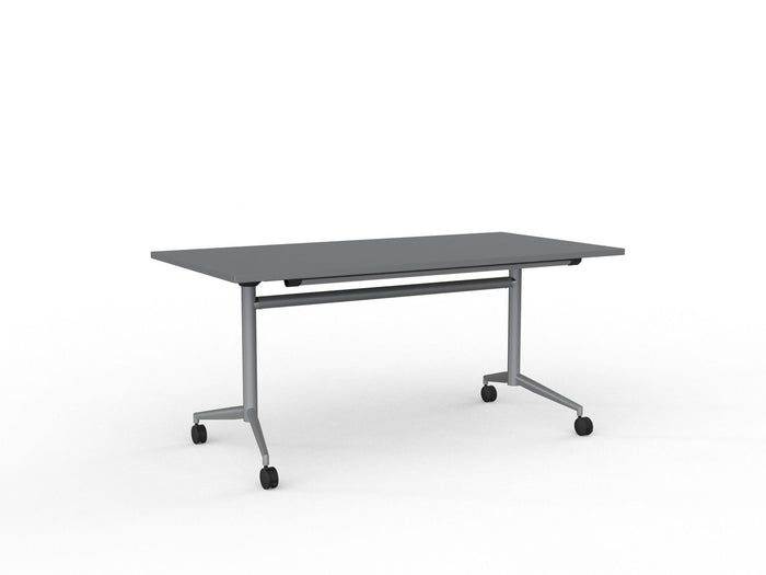 Knight's Team Flip Table 1600mm x 800mm, Rectangle, Silver Frame (Choice of Worktop Colours)