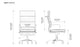 Knight's Vogue Genuine Black Coloured Leather Main Front Panel, Highback Chair With Armrest, Unassembled KG_VOGUEHLBBKD
