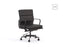 Knight's Vogue Genuine Black Coloured Leather Main Front Panel, Midback Chair With Armrest, Unassembled KG_VOGUEMLBBKD