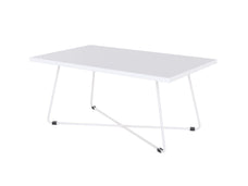 Knight's Zion Coffee Table 1000mm x 600mm, White Frame, White Top KG_ZION106SW_W