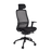 Konfurb Luna High Back Ergonomic Chair - Black with Nylon Base Ready to Assemble / With Armrest / With Headrest BSKON150-153+KON150-3-ARMS4D+KON150-3-HEAD