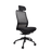 Konfurb Luna High Back Ergonomic Chair - Black with Nylon Base Ready to Assemble / Without Armrest / With Headrest BSKON150-153+KON150-3-HEAD