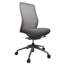 Konfurb Luna High Back Ergonomic Chair with Nylon Base, Grey BSKON150-152-BB