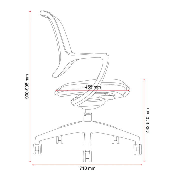 Konfurb Nara Chair, Black BSKON100-3