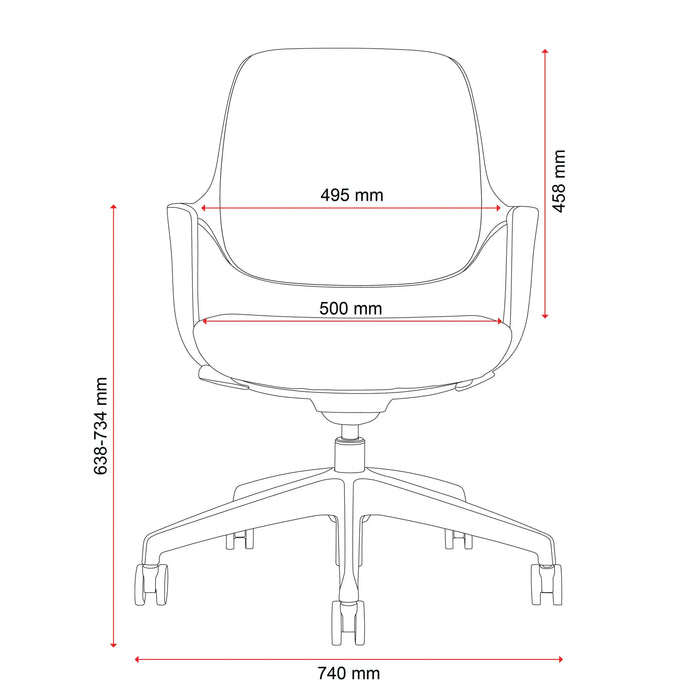 Konfurb Nara Chair, Black BSKON100-3