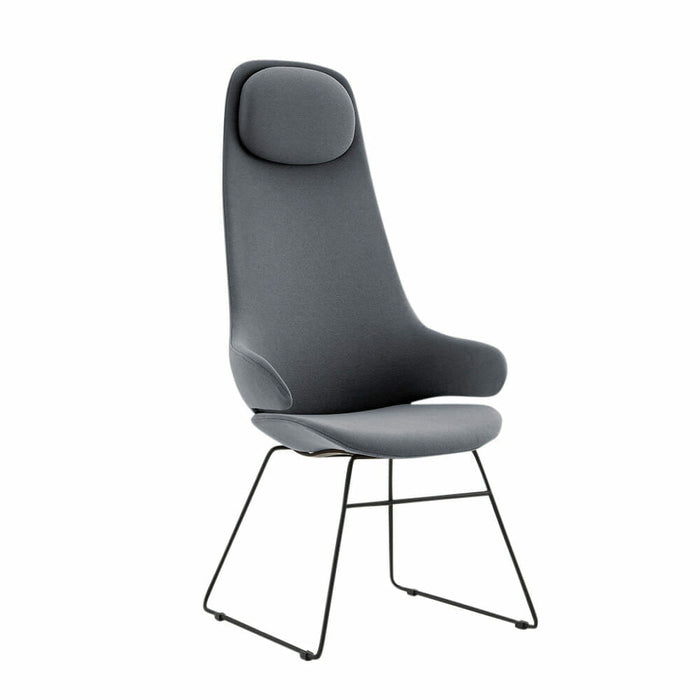 Konfurb Orbit High Back Chair, Sled Base, Charcoal BSKON182-2