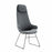 Konfurb Orbit High Back Chair, Sled Base, Charcoal BSKON182-2