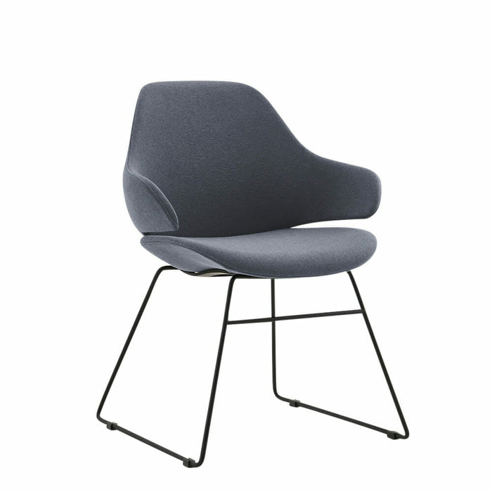 Konfurb Orbit Mid Back Chair, Sled Base, Charcoal BSKON186-2