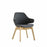 Konfurb Orbit Mid Back Chair, Wooden Base, Charcoal BSKON187-2