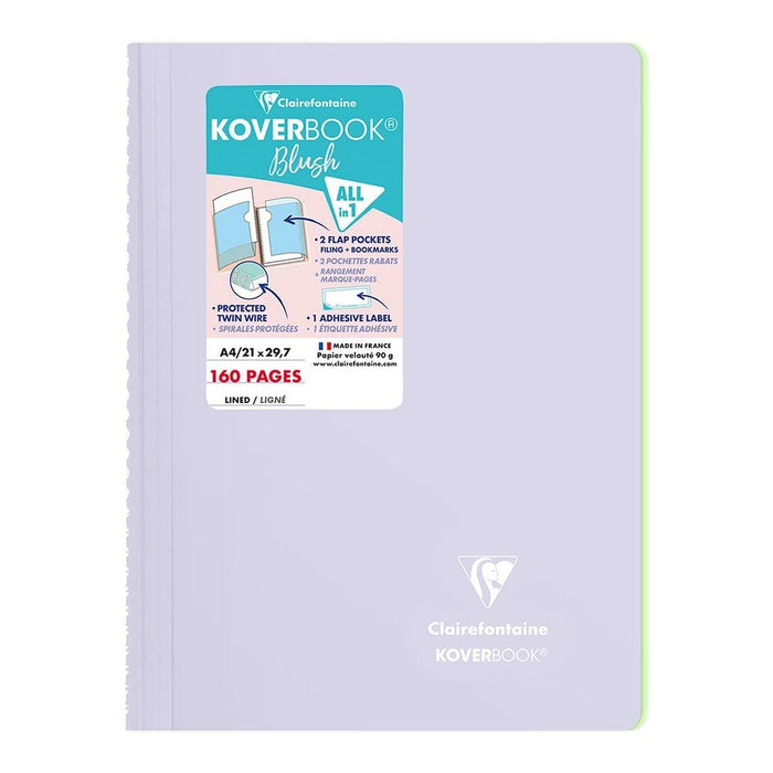 Koverbook Spiral Blush A4 Lined Lilac FPC376775C