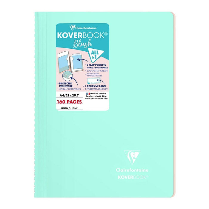 Koverbook Spiral Blush A4 Lined Mint FPC376773C