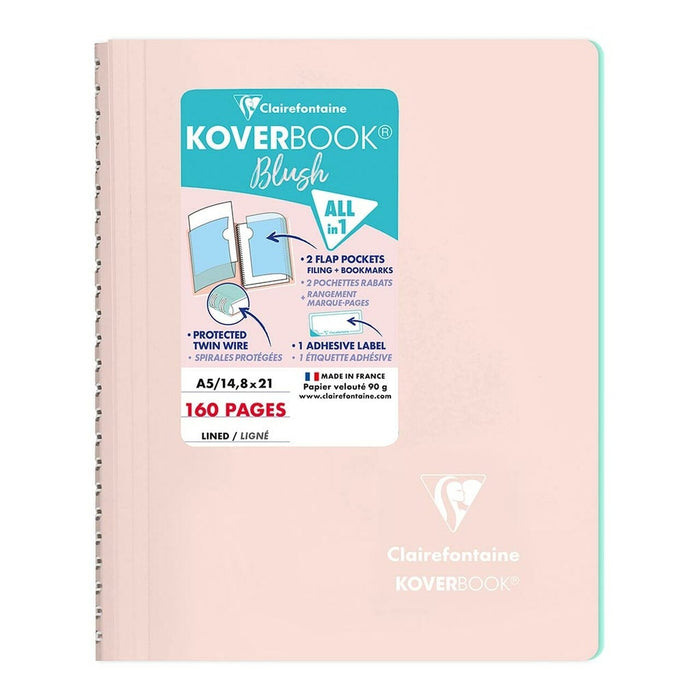Koverbook Spiral Blush A5 Lined Powder Pink FPC366778C