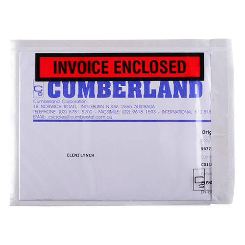 Labelope - 115 x 155mm INVOICE ENCLOSED x 100's pack AOOL200IE-100