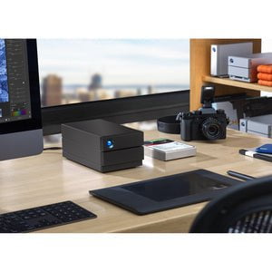 LaCie 2big RAID Professional Desktop RAID Storage - 2 x HDD Supported - 36 TB Installed HDD Capacity - RAID Supported 0, 1 - 2 x Total Bays - 2 x 3.5" Bay - 1 USB Port(s) - Desktop IM5163645