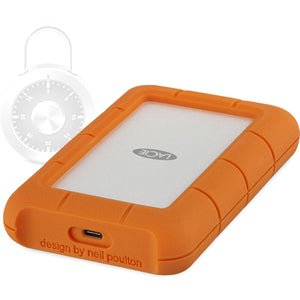 LaCie Rugged SECURE STFR2000403 2 TB Portable Hard Drive - External - USB 3.1 Type C - Retail IM4126513